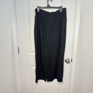 Rena Rowan Black Pure Wool Maxi Skirt Size 12 EUC